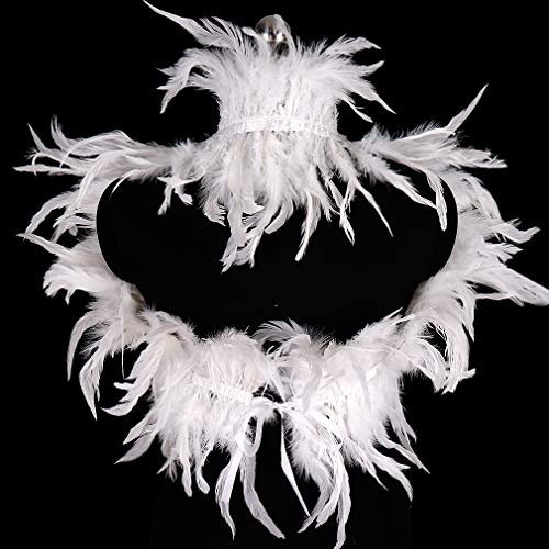 Women's Feathers Body Harness Shawl Punk Victorian Real Natural Feather Shrug Shawl Carnival Gothic Dance Costume3