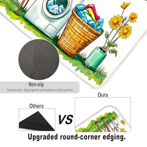 Image of Nuxovilar Solid Dryer Cover Top 23.6x19.7in Polyester Mat | Dryer cover top solid protector mat laundry room kitchen utility space dust (Solid)