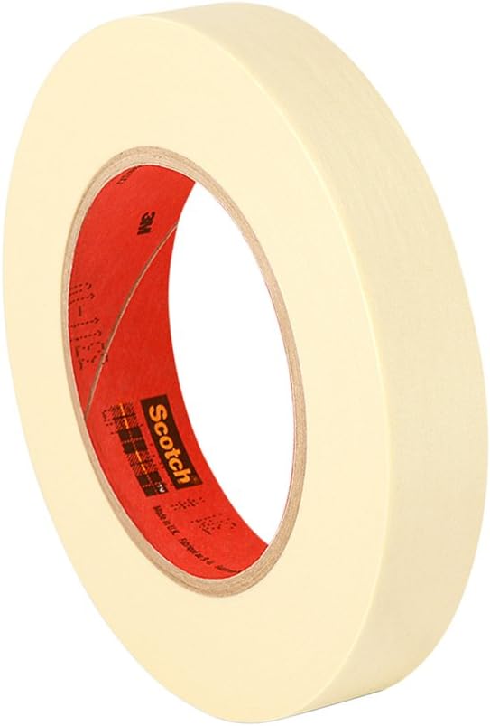 3M2364 1" x 60yd 2364 Performance Masking Tape - 1 in. x 180 ft. Tan, Rubber Adhesive, Crepe Paper Backing Painters Tape Roll