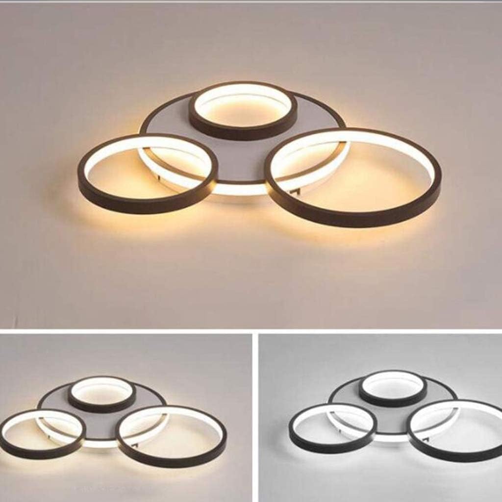 Plafoniera LED Moderna Ampio Soggiorno Lampada Dimmerabile Con Telecomando Lampada Da Soffitto Design Anello Camera Letto Paralume Acrilico Sala Pranzo Luce Della Cucina Lampada A Sospensione,5 heads