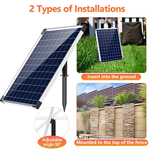 Antfraer Solar Water Pump Fountain, 25W Solar Fountain Pump 410Gph+ Flow Adjustable, Submersible Solar Water Fountain Kit For Pond Fish Pond Garden Waterfall Hydroponics Aquaculture Pool #TOP5