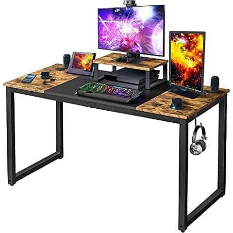 Yaheetech Mesa Escritorio con Soporte Monitor Cover