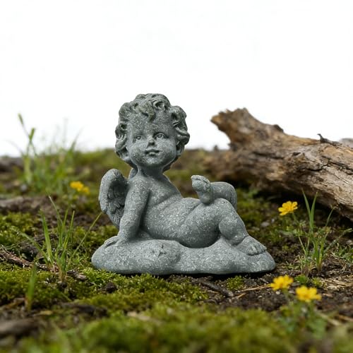 Mini estatua de ángel guardián de arenisca miniatura 2