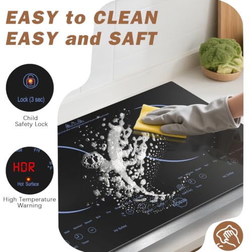 Image of Hobsir 2 Burner Electric Cooktop 110V with Plug, Total 2000W Shared Power