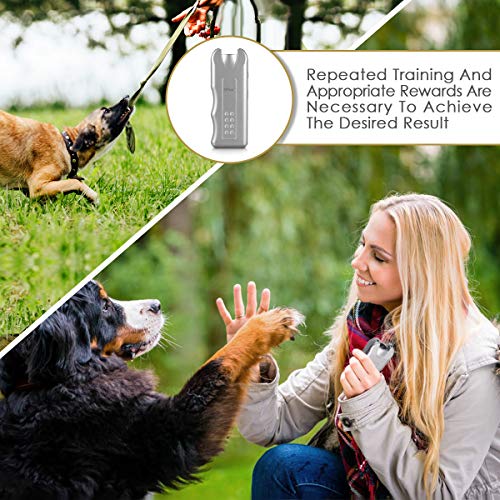 Geohee Anti Barking Device,Ultrasonic & Dog Bark Deterrent Devices Handheld Ultrasonic Anti Bark Dog Train Repeller Stop Barking