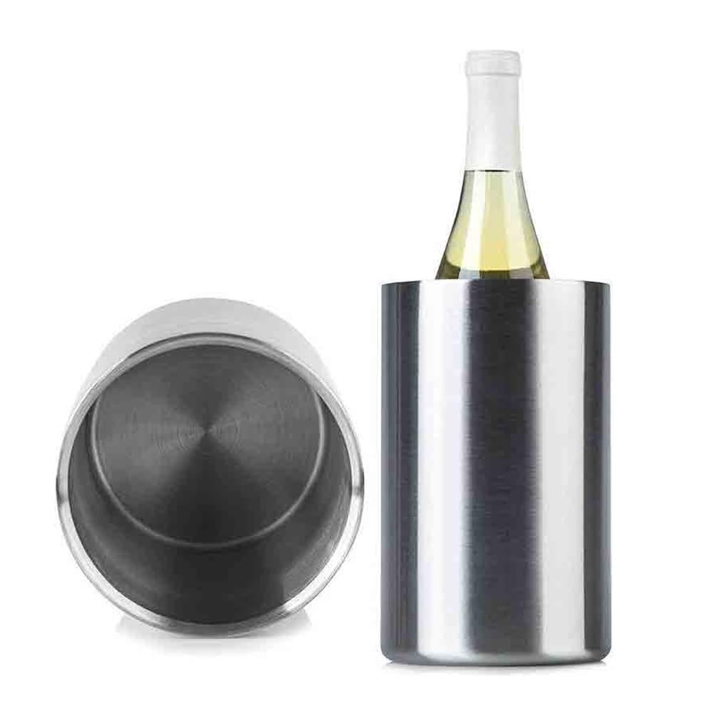 Doppel-Eiskübel aus Edelstahl, 1600 ml, Wein- und Champagner-Kühler, elegantes Bar-Party-Zubehör für Bier, Wein und Eis, perfekt für Heimunterhaltung und Veranstaltungen