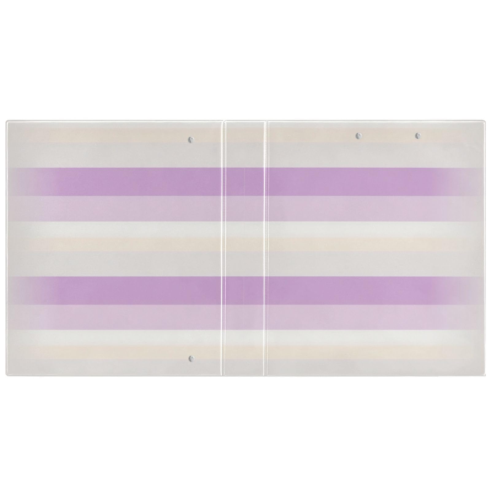 Raccoglitore per materiale scolastico da 3,8 cm, a righe viola