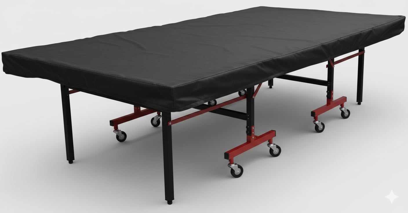 ADMARK Table Tennis Table Cover, Waterproof/Tear rasistant Oxford Fabric, Dustproof with UV Protection, Elastic Edges, Universal Fit, Black.-image-33