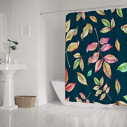 Rideau de douche bleu rouge jaune vert en polyester 168x183 cm - 3