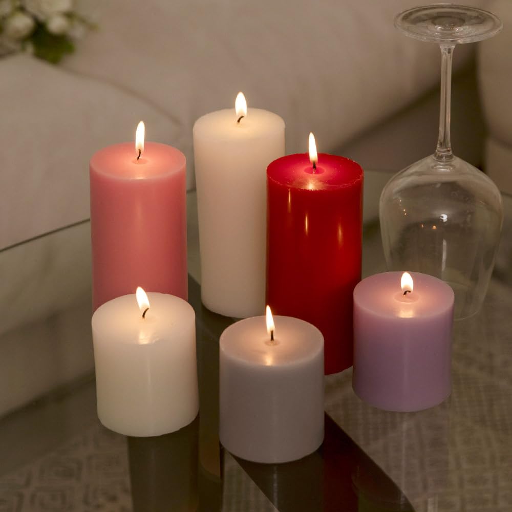 COCODOR - Set di 3 candele profumate alla lavanda francese, 7,6 x 15,2 cm, lunga durata 85 ore, candele per matrimoni, feste, cene, decorazioni per la casa.
