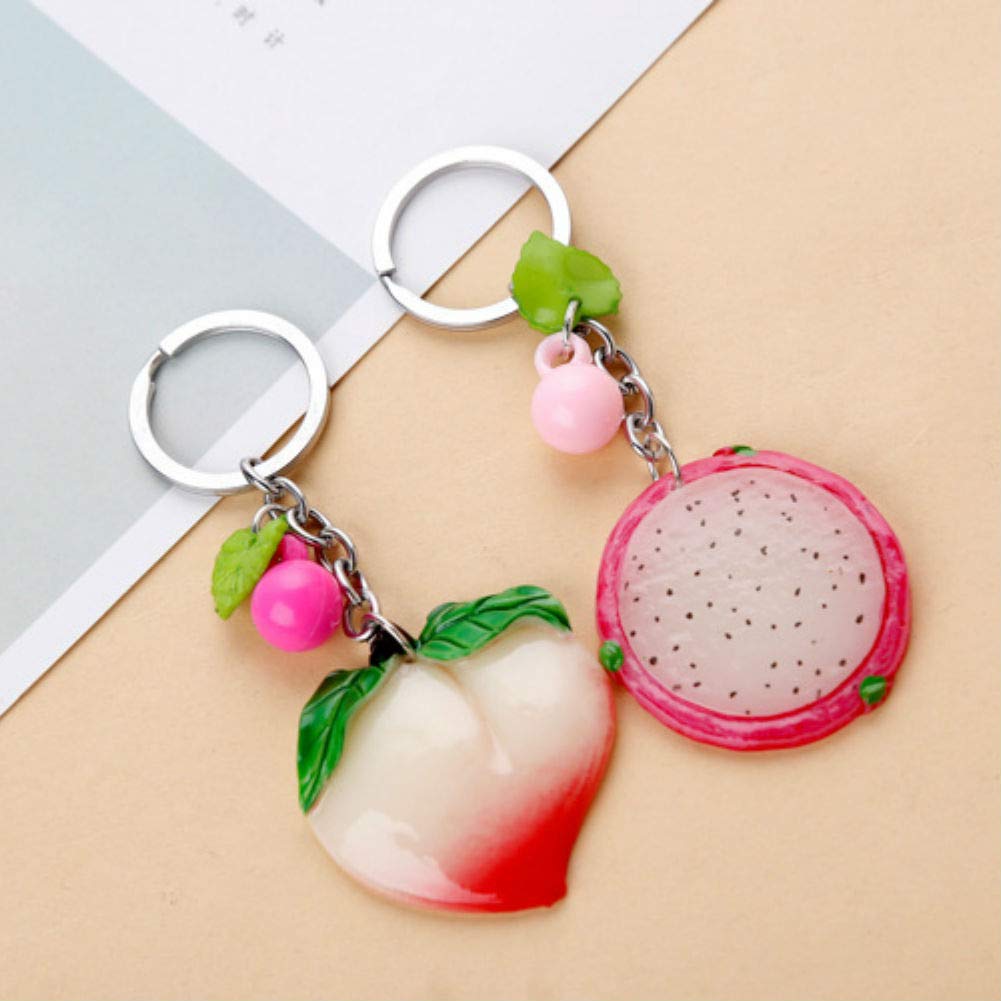 DUOWEI Funny Tropical Pineapple Keychain With Butterfly & Margarita Glasses - Acrylic, Lightweight, Gift For Women & Girls