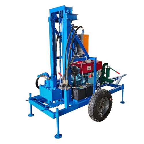 Portable Small Water Well Drilling Rig High-Power Hydraulic Drilling Machine with 50m Drilling Depth Ideal for Residential Backyards Farm Irrigation Rural Water Supply Emergency Water Extraction