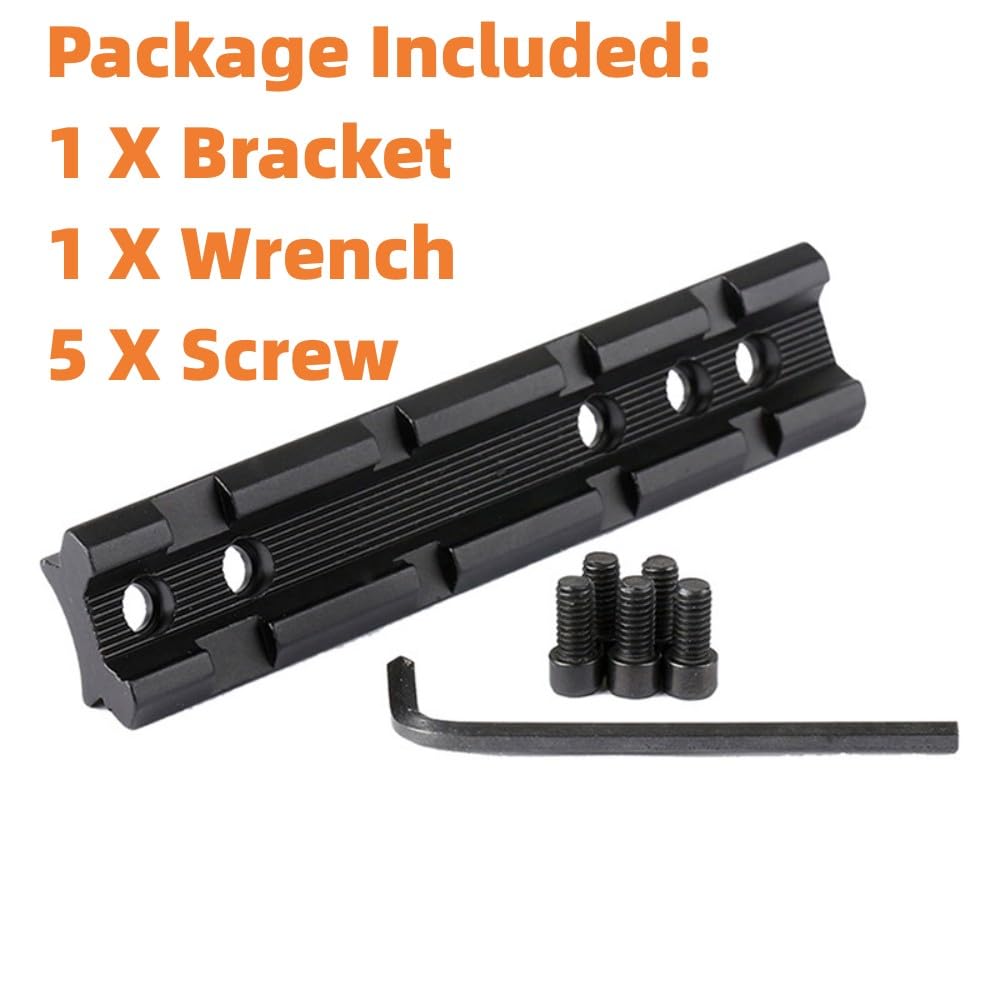 ACEXIER Rail Picatinny/Cola de Milano de 10cm Rail de Perfil bajo 20mm Weaver Picatinny Rail Mount