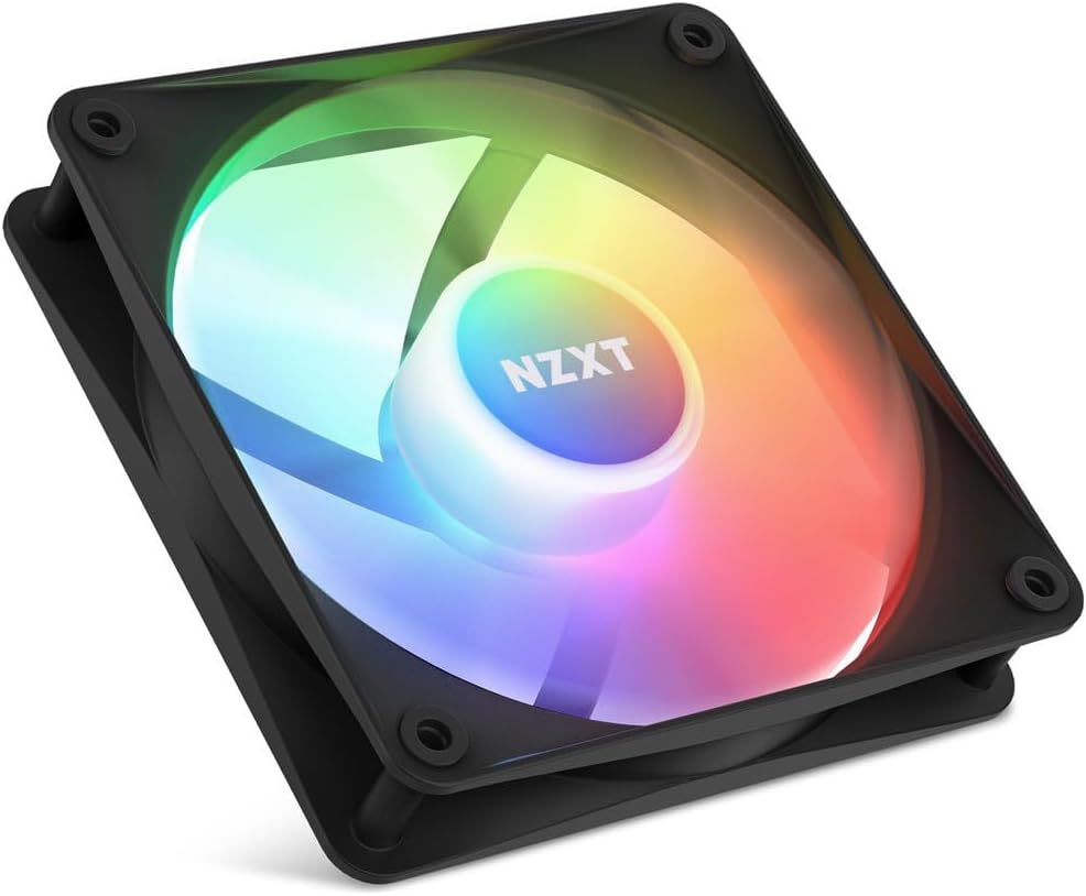 F120 RGB Core Triple Pack - 3 x 120mm Hub-Mounted RGB Fans with RGB Controller - 8 Individually-Addressable LEDs - Semi-Translucent Blades - High Static Pressure & Airflow - CAM Software - Black