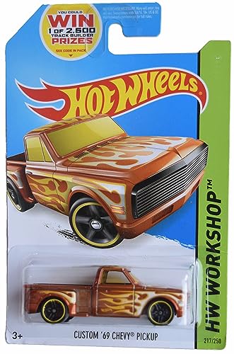 Hot Wheels Custom '69 Chevy Pickup, HW Workshop 217/250 [Burnt Orange]