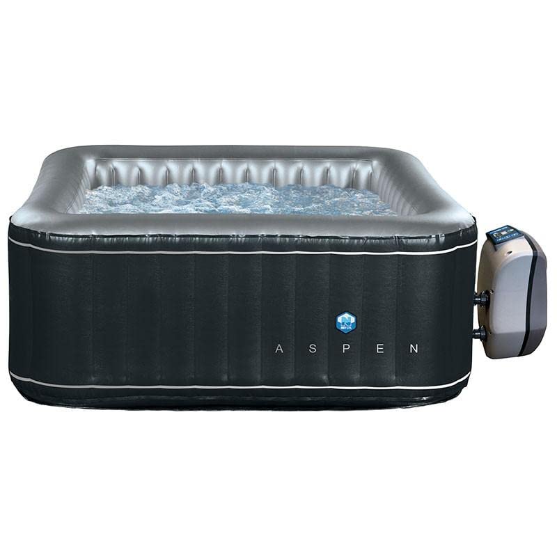 NETSPA - Aspen SP-ASP130E uppblåsbar spa - 4-sits - 700L - storlek 168 x 70 cm - utomhus PVC laminerad konstläder - 360° massagemunstycken - Blower 650W - inre pärla foder