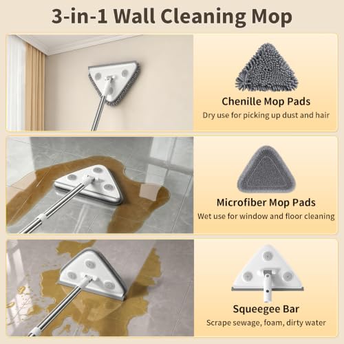 Wall Cleaner Mop with Squeegee