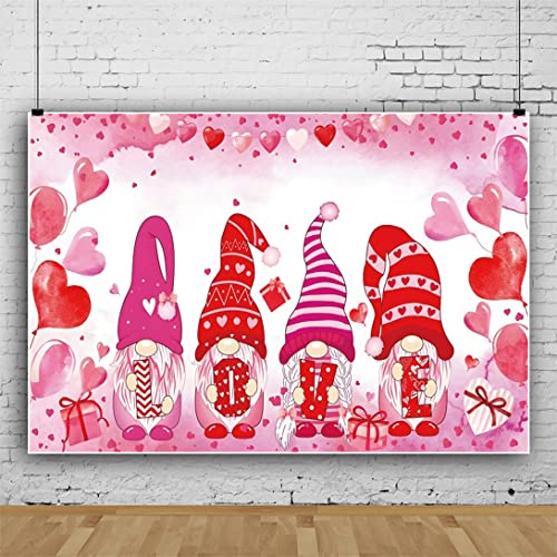 Bovlleetd 150x100cm Rose GNOME Photographie Fond Saint Valentin Amour BannièRe DéCorative Proposition Confession Accessoire Toile De Fond Anniversaire De Mariage Photographie Toile De Fond Cover
