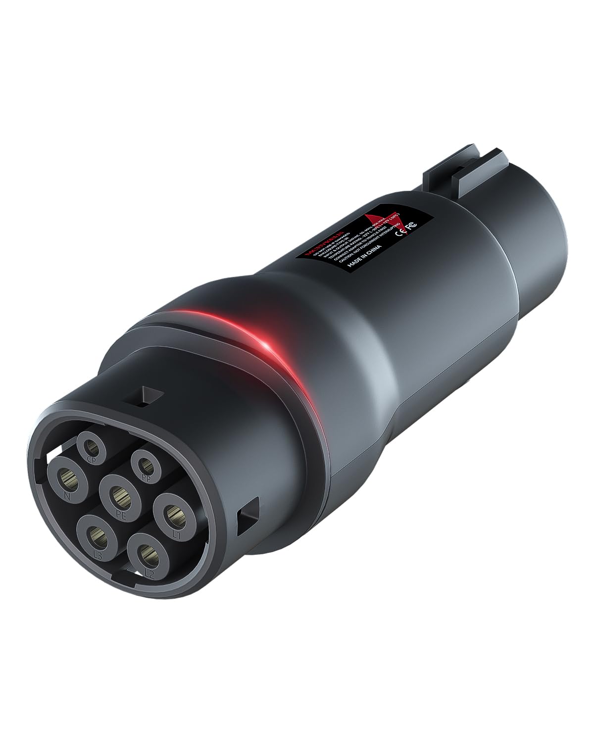 MCEVKELN EV Charging Adapter Type 1 to Type 2, 1 Phase IP54 250V 32A PEV Charging Cable, Car Charger Converter for Electric Vehicles, SAE J1772 to IEC