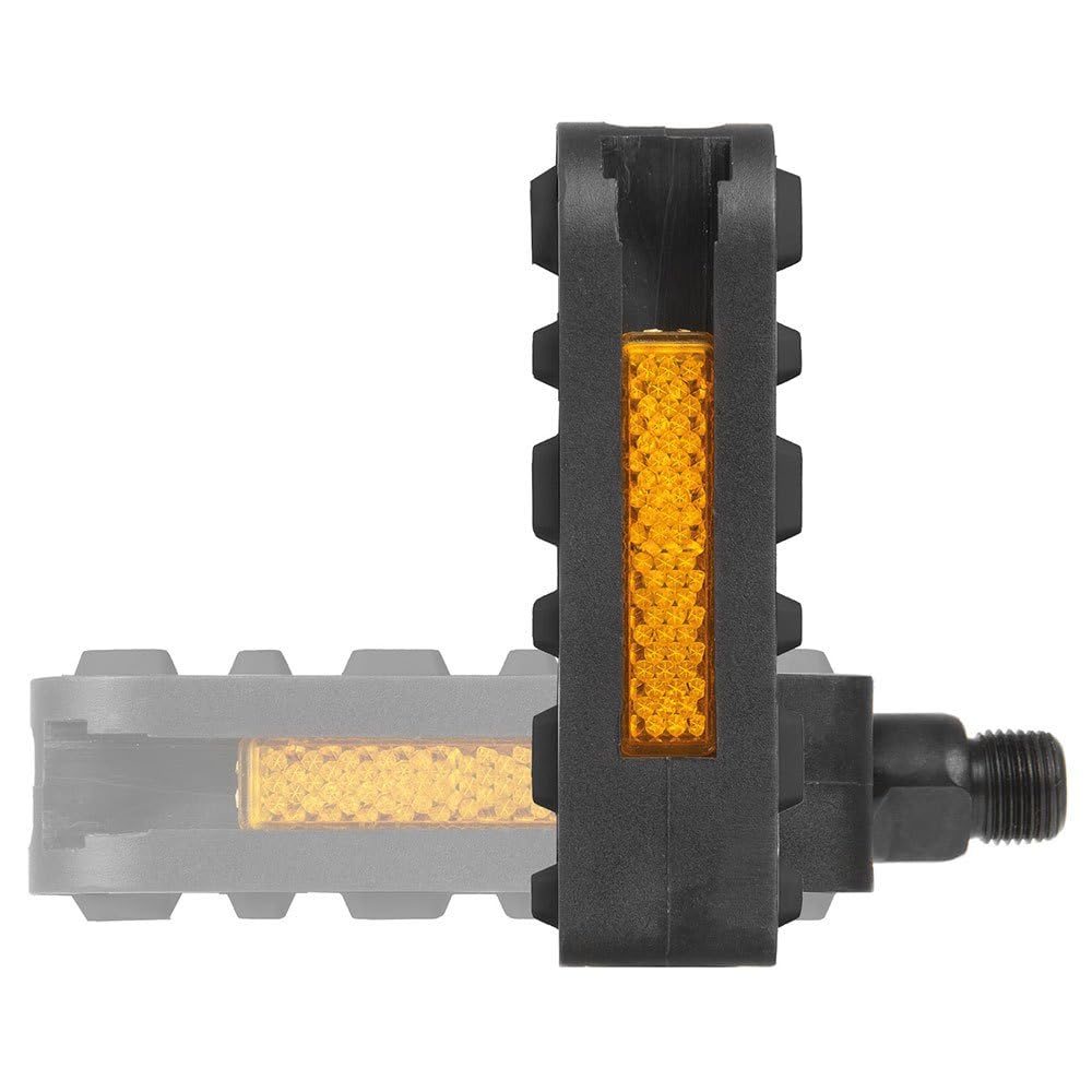 Pédales De Vélo Pliables M-Wave Steady F1 – Noir, 69 X 98 Mm, Aluminium, Axe CrMo, Antidérapantes