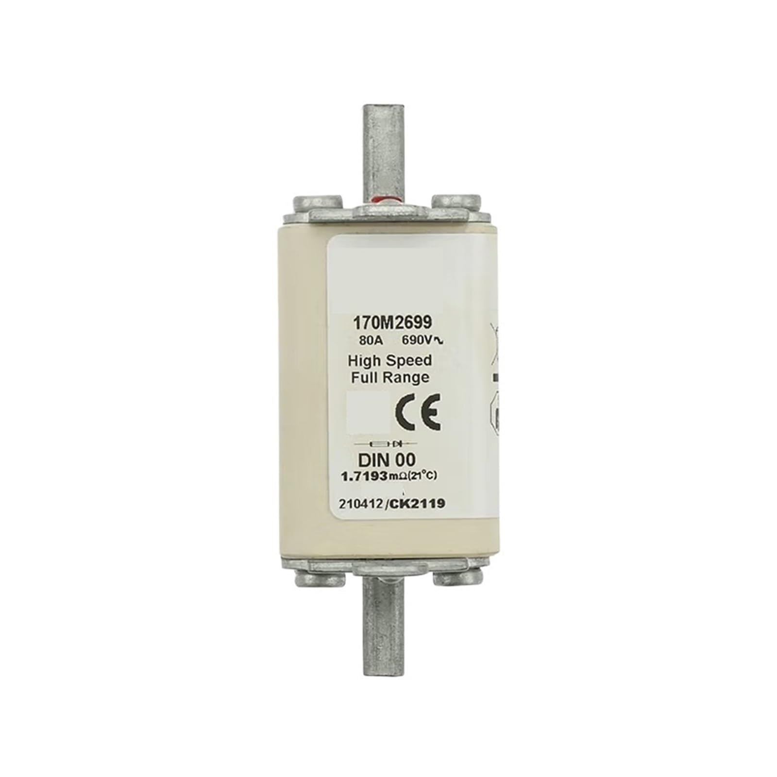 170M2699 fusible de alta velocidad 80A 690V cuadrado