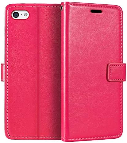 iPhone 5C Wallet Case, Premium PU Leather Magnetic Flip Case Cover with Card Holder and Kickstand for iPhone 5C