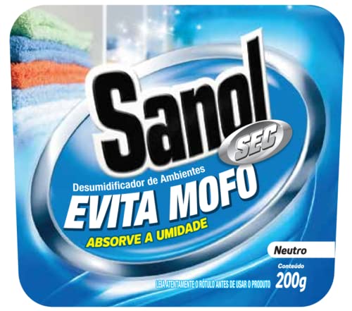 Sanol Evita Mofo Absorventes De Umidade (Desumidificador) Neutro 200 G Azul