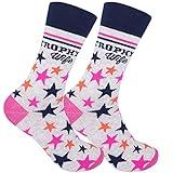 FUNATIC Trophy Wife Novelty Crew Socks | Original Unisex Funny Anniversary Day Gift Apparel for Men Women Adult | Best Girlfriend, Bride, Groom, Husband Message Present with Words | One Size Fits Most