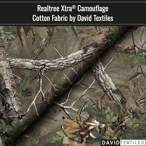 Premium Realtree Xtra® Camouflage Cotton Fabric by the Yard | Durable Camo Print Material for Sewing & Quilting | 44 Inches Wide by David Textiles 3 Premium Realtree Xtra® Camouflage Cotton Fabric by the Yard | Durable Camo Print Material for Sewing & Quilting | 44 Inches Wide by David Textiles - Image 2