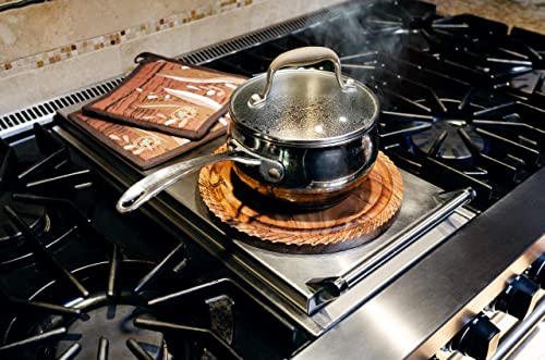 K & R Wood Trivet for Hot Pots and Pans β 10x10 Reversible Acacia Cutting Board & Serving Tray β Rustic Wooden Trivet for Hot Dishes, Charcuterie, Cheese, Kitchen Countertop Protector by K & R - Used condition - Image 9