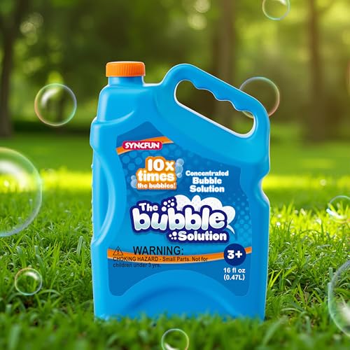 image for SYNCFUN 16 oz Bubble Solution Refills(Up to 1.25 Gallons), Concentrate