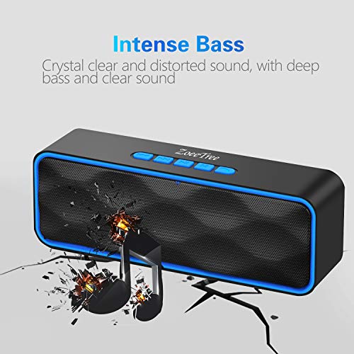 ZoeeTree S1 Altoparlante Bluetooth Portatili, Cassa Bluetooth con Audio HD e Bassi Potenziati, Speaker Doppio Driver con Radio FM, Chiamata Senza Mani, Slot per Scheda, Compatibile con Alexa