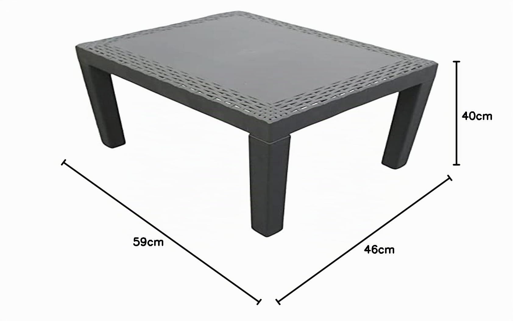 Mesa Auxiliar IPAE Progarden Jack jac160an Antracita 59 x 46 x 40 cm - Marca: IPAE Progarden - EAN: 8009271092105