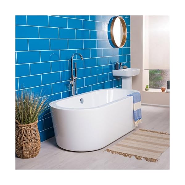 Designer White Free Standing Bath 1700 x 800 mm Modern Bathroom Bathtub - Image 6