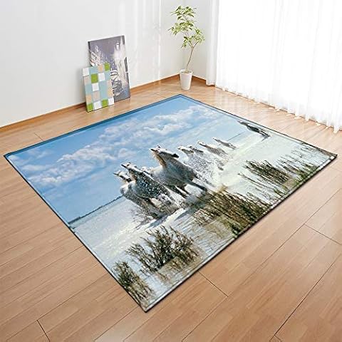 Chickwin Alfombras Salon Modernas Grandes Pelo Corto Antideslizantes 3D Impresión Animal Cover