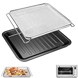GCQ Air Fryer Toaster Oven Accessories for COSORI 13 in 1 32Qt CS130-CFH CS130-AO 12 in 1 CO130-AO Air Fryer Toaster Oven Combo, Air Fryer Rack Basket Replacement Parts Grill Plate Crisper Plate Tray
