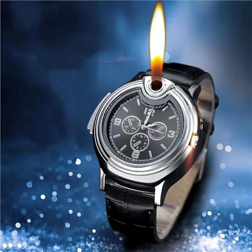 Encendedor recargable de reloj 2 en 1 color negro miniatura 5