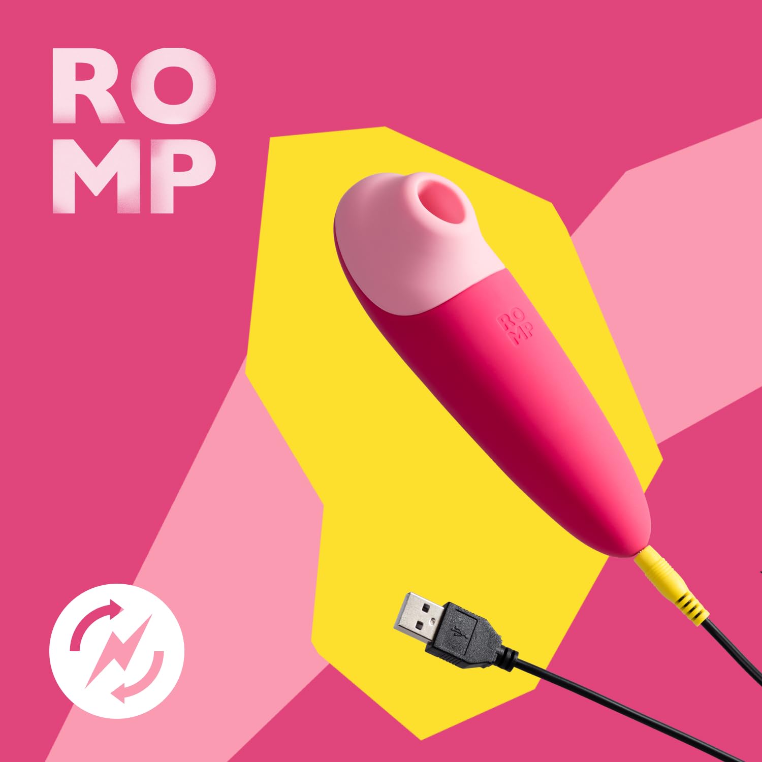 Romp Shine X Succionador de Clítoris feminino | Vibrador mujer con 10 Niveles de Intensidad | Juguetes eróticos para pareja sexuales | Resistente al Agua | Rosa