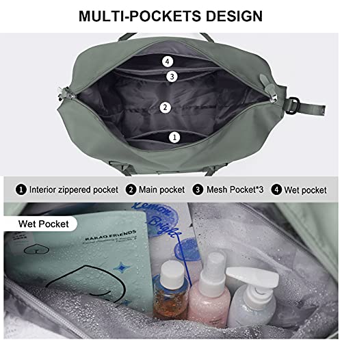 Sport Travel Duffle Bag Large Gym Tote Bag For Women, Weekender Bag Carry On Bag For Airplane, Ladies Beach Bag Overnight Bag Waterproof Bag Luggage Bag With Wet Bag #TOP3