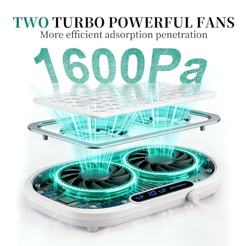 Aspirateur poussière ongles 1600PA pour protéger votre santé lors des manucures à la maison - 2