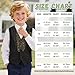 Yreiwoby Fashion Boy's Black Dress Vest Formal Wedding Prom Suit Business Tuxedo Slim Fit Suit Vest V Neck Sleeveless Waistcoat for Daily Life