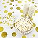 201 Piece Polka Dot Party Supply Set, Including Plates, Cups, Napkins and Tablecloth, Serves 50