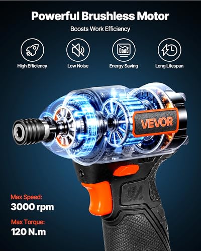 VEVOR 12V Brushless Impact Driver Kit