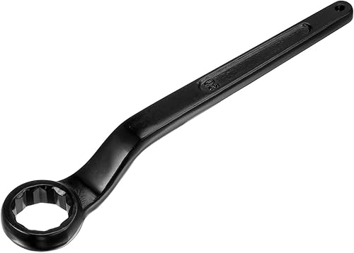 uxcell Llave de impacto tipo anillo de extremo de caja de desplazamiento de 1.181 in, herramienta de mano de llave de cabeza única de acero de alta