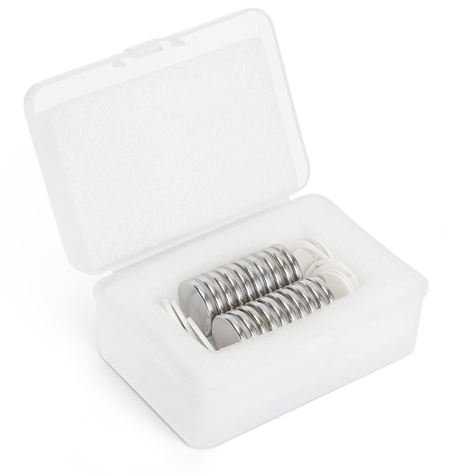 WuKong 20 Pezzo Magneti forti neodimio potente magnete calamita super forte da parete, Lavagna per il frigo Lavagna per ufficio Mini magneti rotondi per servizio pesante (20x 3mm)