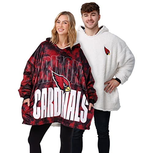 Foco NFL Team Logo Reversible Oversized Sherpa Hoodie