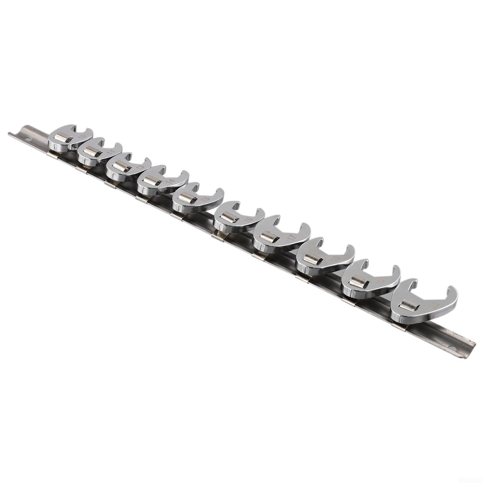 Set di Chiavi a forchetta in Acciaio al Carbonio da 3/8 di Pollice, Chiave Inglese Aperta metrica da 10-22 mm, 10 Pezzi cromati per allentare Dadi di Fissaggio, bulloni, spazi Vuoti