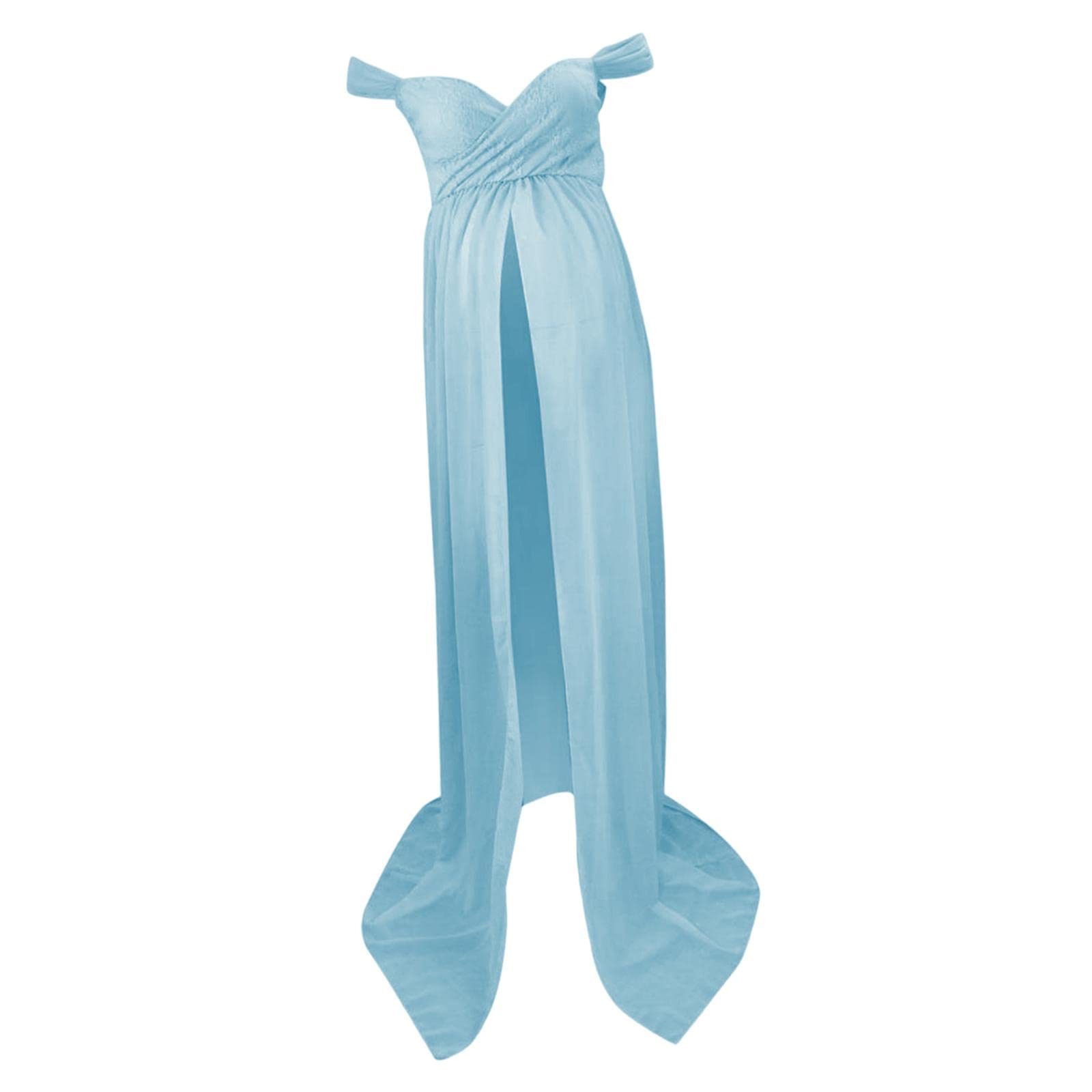 VELURA Women Maternity Dress Maxi Dress for Photography Props Photoshoot Wedding M Blue|1 Maternity Dress| Dresses| Dresses| Womens Clothing |Clothing, Shoes & Accessories-image-39