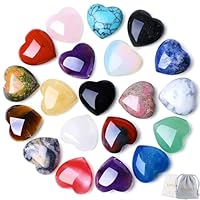 QINJIEJIE Herz Kristalle Edelsteine für Kinder Herzen Edelsteine Jahrestag Geschenk für Sie Frauen Glücksbringer Geschenk für Mama Muttertag Glückssteine