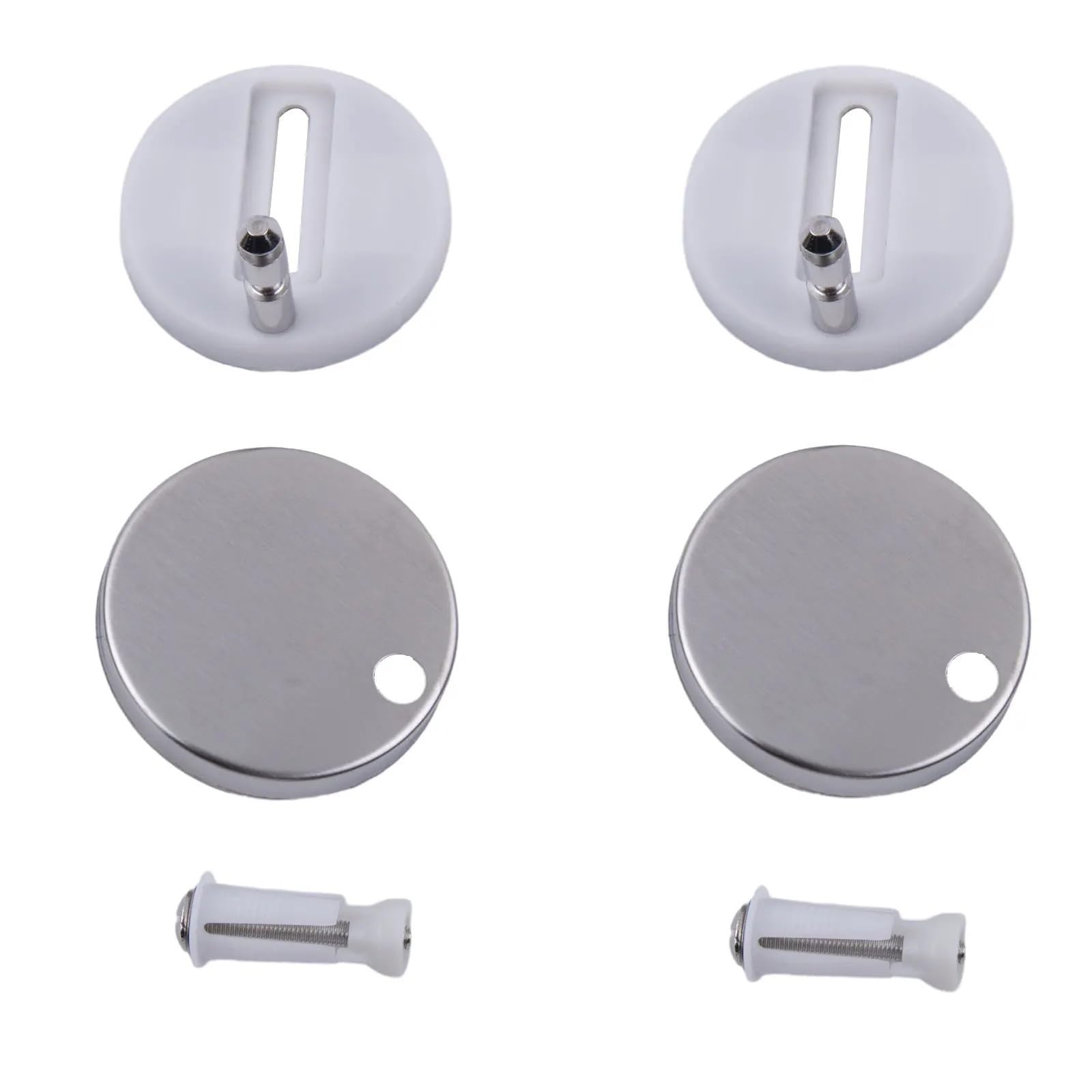 2pcs Universal Toilet Lid Hinges Fittings Quick Release Cover Hinge Screw 2pcs Universal Toilet Lid Hinges Fittings Quick Releas(60MM)